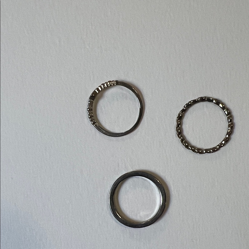 Nordstrom Rack Silver Ring Set (Size 7)